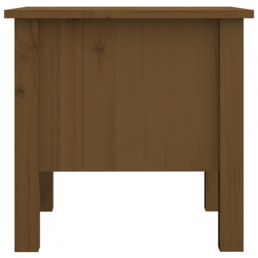 Table d'appoint Marron miel 40x40x39 cm Bois massif de pin