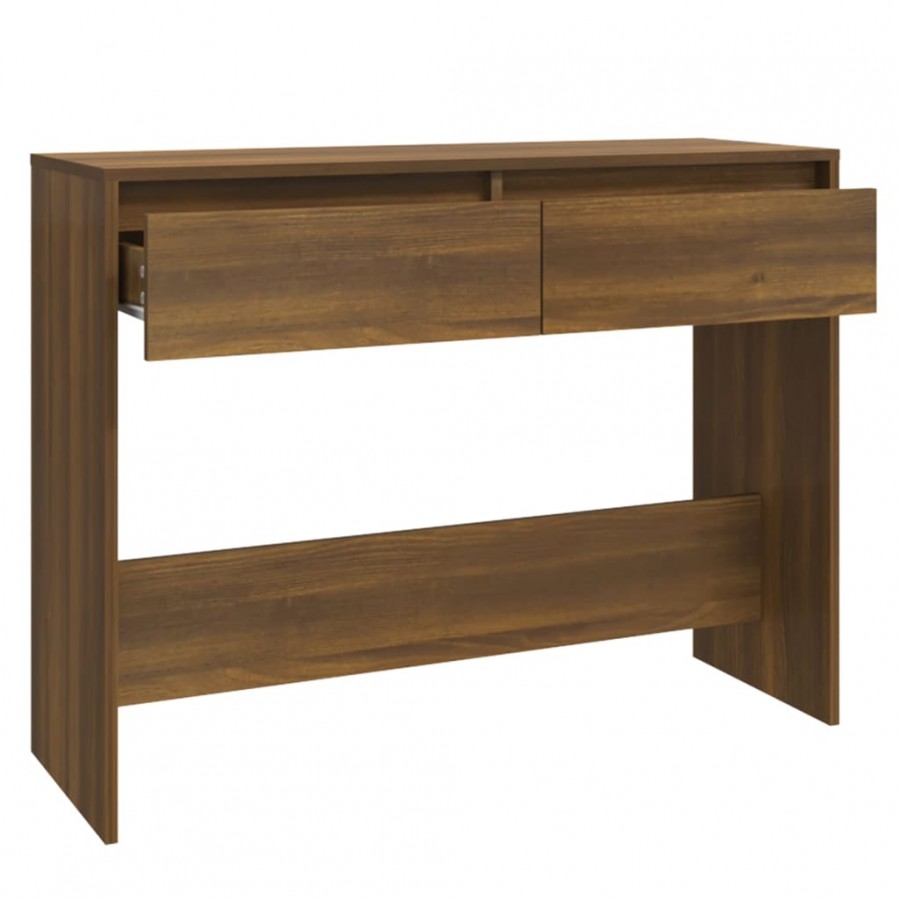 Table console Chêne marron 100x35x76,5 cm Aggloméré
