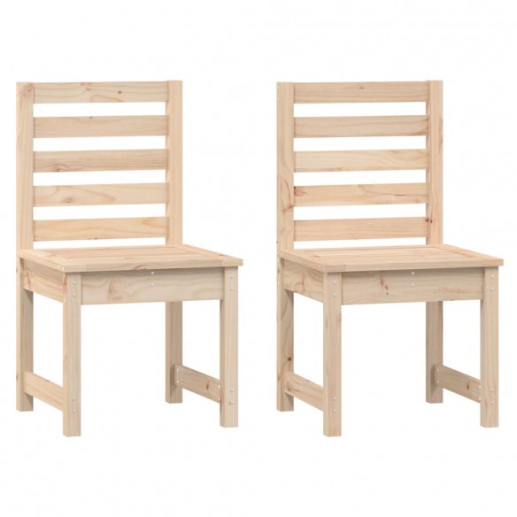 Chaises de jardin 2 pcs 40,5x48x91,5 cm bois massif de pin