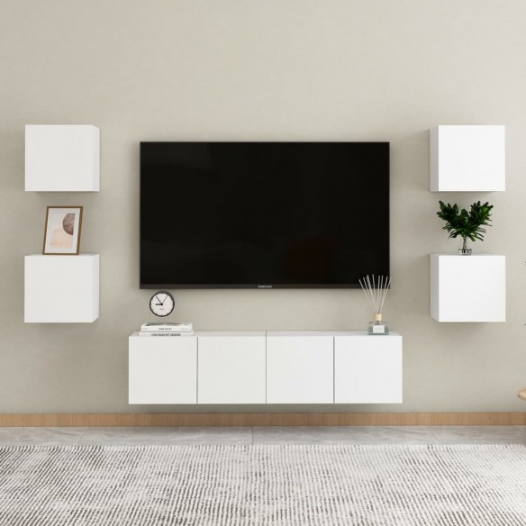 Meubles TV muraux 2 pcs Blanc 30,5x30x30 cm