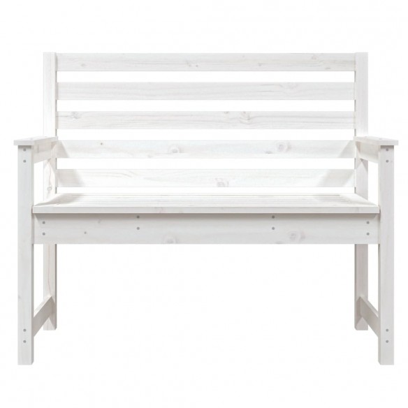 Banc de jardin blanc 109x48x91,5 cm bois massif de pin