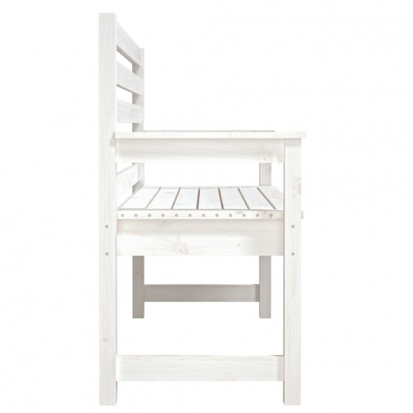 Banc de jardin blanc 109x48x91,5 cm bois massif de pin