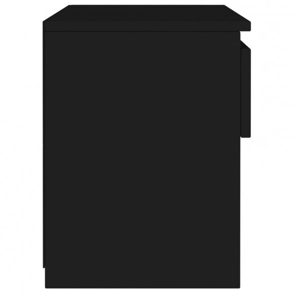 Tables de chevet 2 pcs Noir 40x30x39 cm Aggloméré