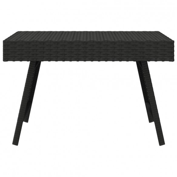 Table d'appoint pliable noir 60x40x38 cm résine tressée