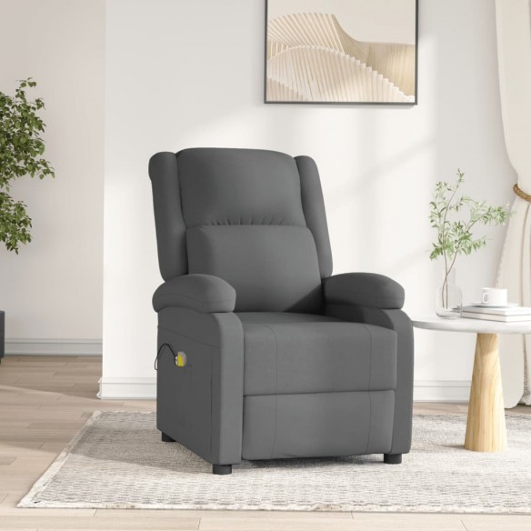 Fauteuil électrique de massage Gris foncé Tissu