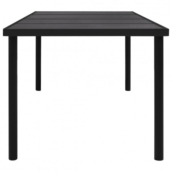 Table de jardin 190x90x74 cm Noir Acier