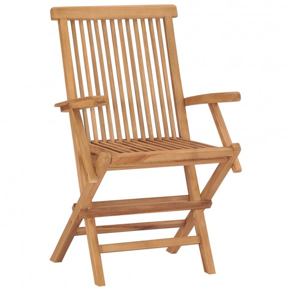 Chaises de jardin pliables 2 pcs Bois de teck massif