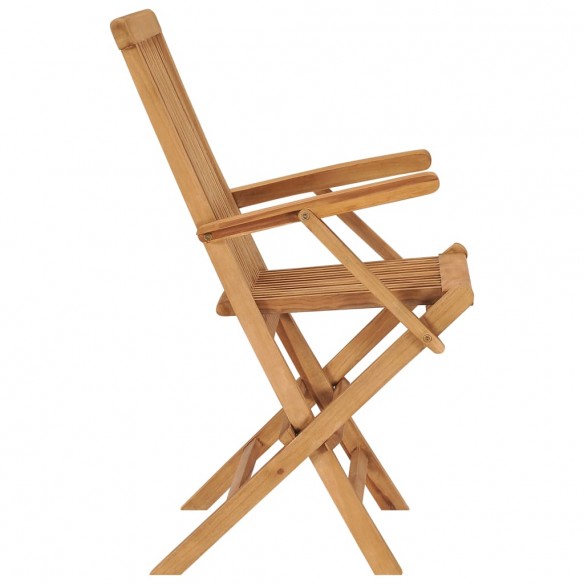 Chaises de jardin pliables 2 pcs Bois de teck massif