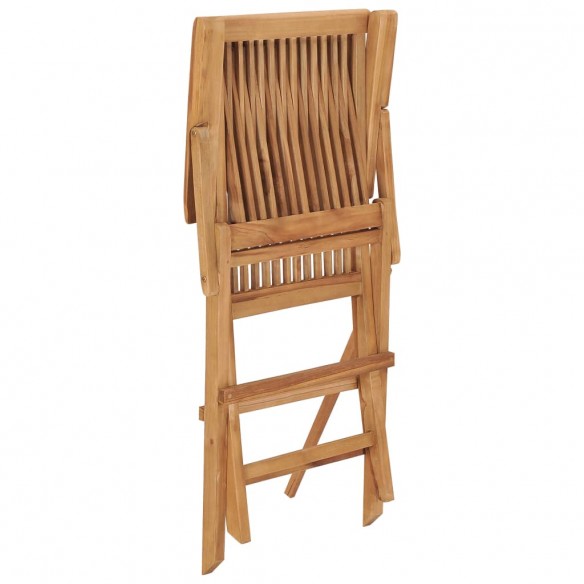 Chaises de jardin pliables 2 pcs Bois de teck massif