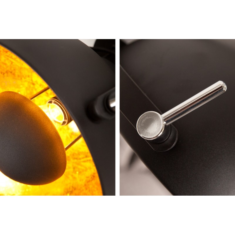 Applique murale en acier inoxydable coloris noir et or Applique murale en acier inoxydable coloris noir et or