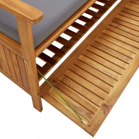 Banc de rangement de jardin 120 cm Bois d'acacia solide