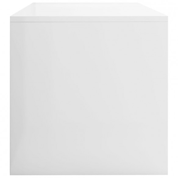 Meuble TV Blanc brillant 100 x 40 x 40 cm Aggloméré