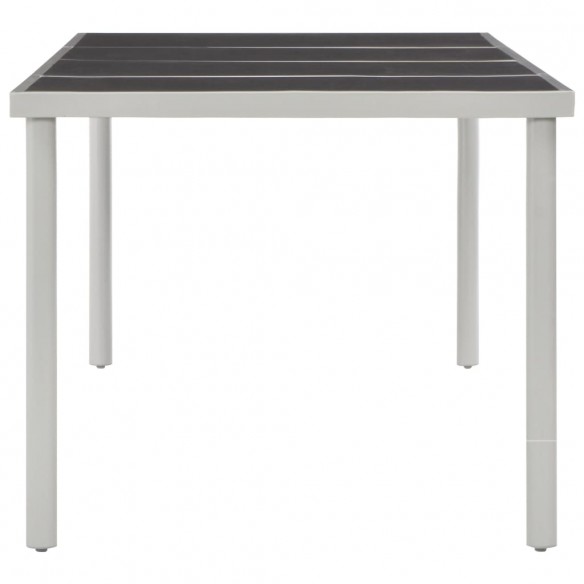 Table de jardin Noir 220x90x74,5 cm Acier