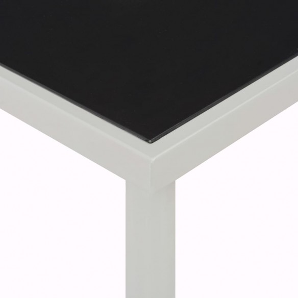Table de jardin Noir 220x90x74,5 cm Acier