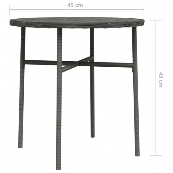 Table à thé Gris 45 cm Résine tressée