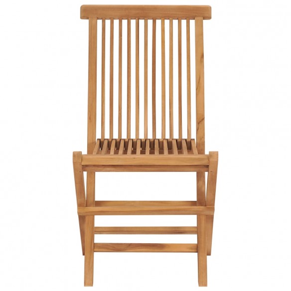 Chaises pliables de jardin 2 pcs Bois de teck solide