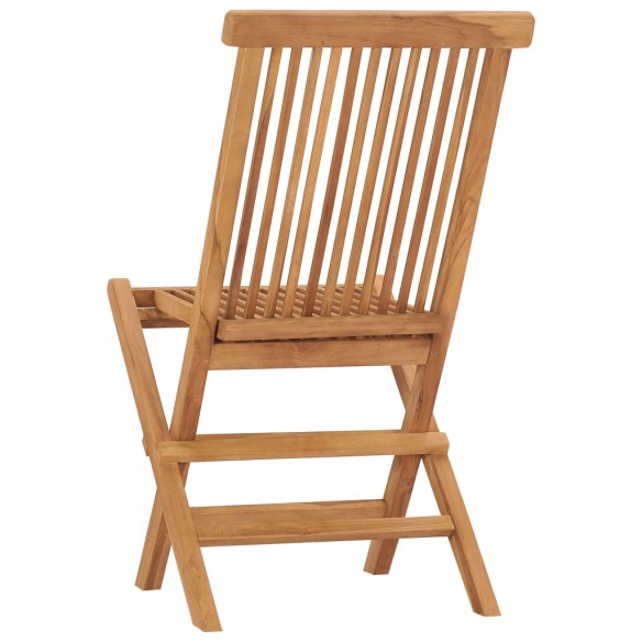 Chaises pliables de jardin 2 pcs Bois de teck solide