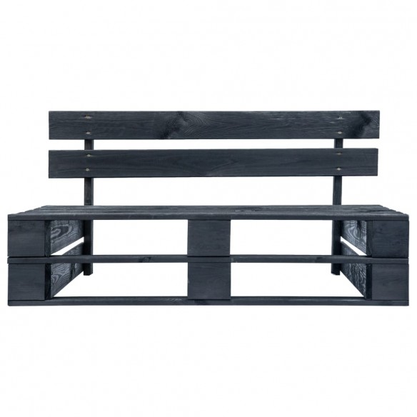 Banc palette de jardin Bois Noir