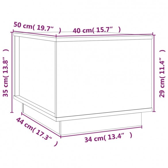 Table basse 40x50x35 cm Bois massif de pin