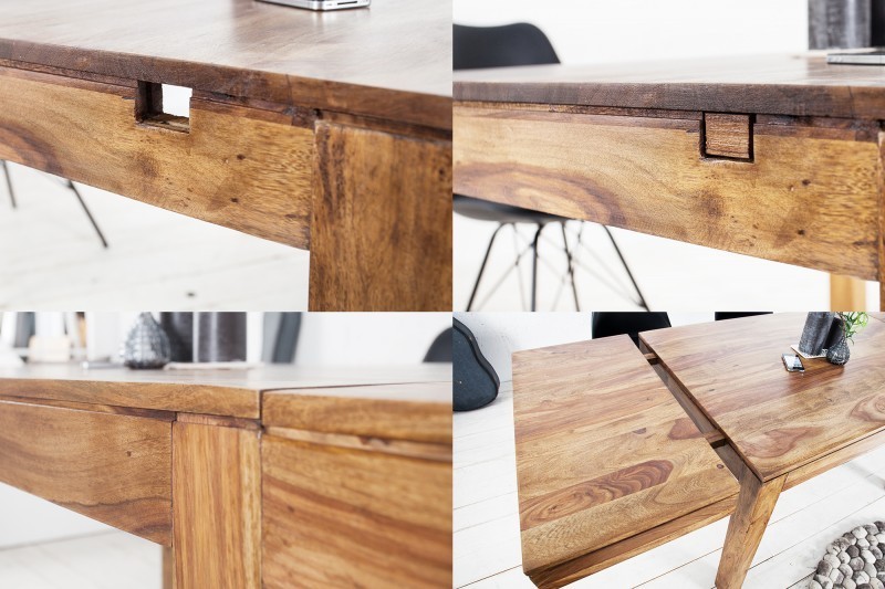 Table extensible en bois massif palissandre : Confort, qualité et style réunis !