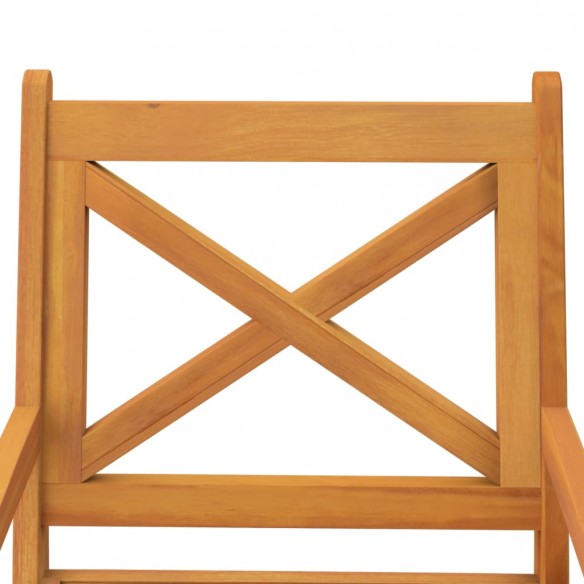 Chaises à dîner d'extérieur 6 pcs Bois d'acacia massif