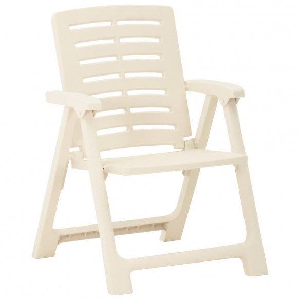Chaises de jardin 2 pcs Plastique Blanc