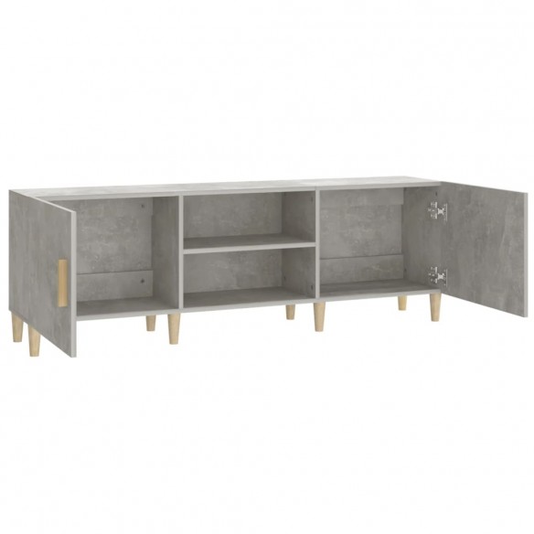 Meuble TV Gris béton 150x30x50 cm Bois d'ingénierie