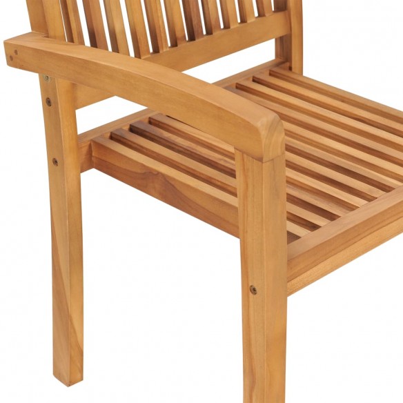 Chaises de jardin 2 pcs avec coussins crème Bois de teck massif