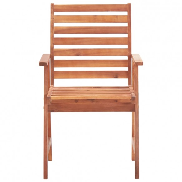 Chaises de salle à manger d'extérieur 6 pcs Acacia massif