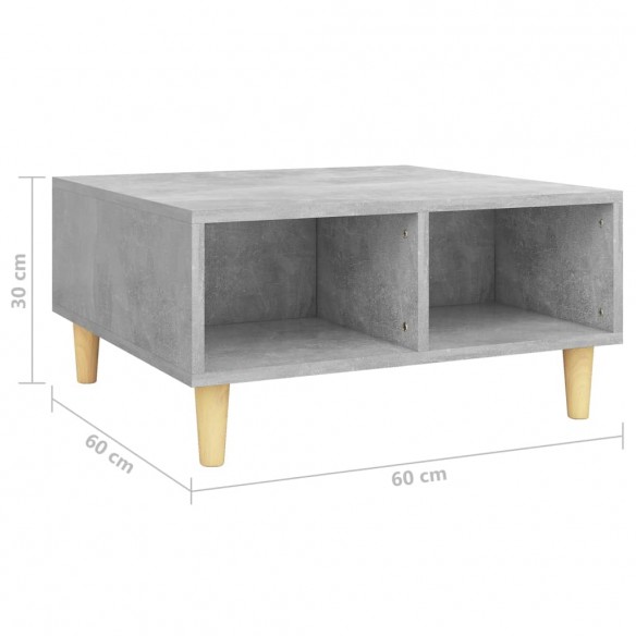 Table basse Gris béton 60x60x30 cm Aggloméré