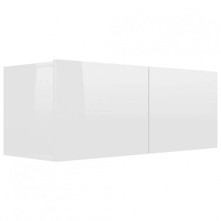 Ensemble de meubles TV 7 pcs Blanc brillant  Ensemble de meubles TV 7 pcs Blanc brillant