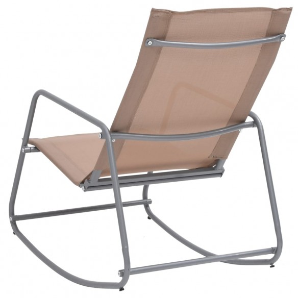 Chaise à bascule de jardin Taupe 95x54x85 cm Textilène