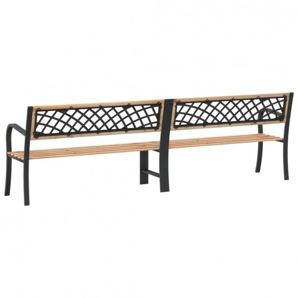 Banc double de jardin 238 cm Bois de pin chinois