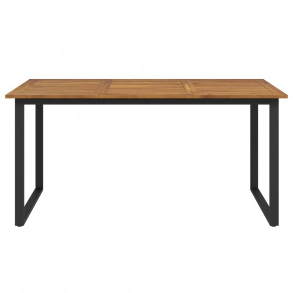 Table de jardin et pieds en forme de U 160x80x75 cm bois acacia