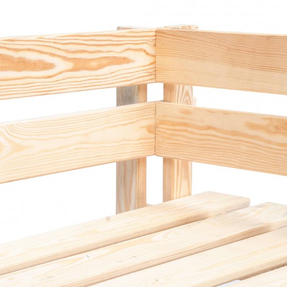 Banc d'angle palette de jardin bois