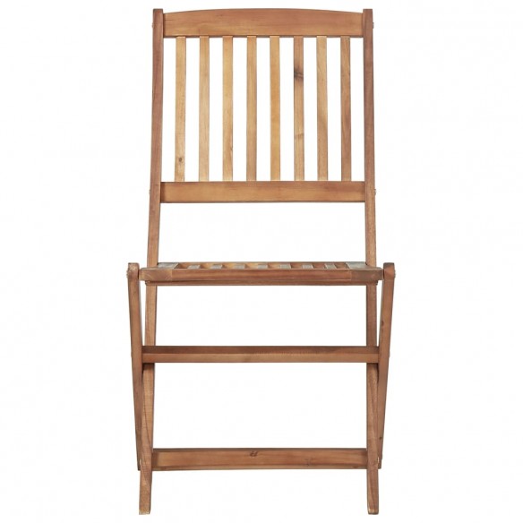 Chaises pliables d'extérieur 8 pcs Bois d'acacia solide