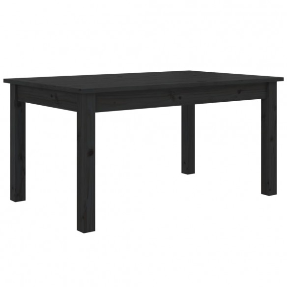 Table basse Noir 80x50x40 cm Bois massif de pin