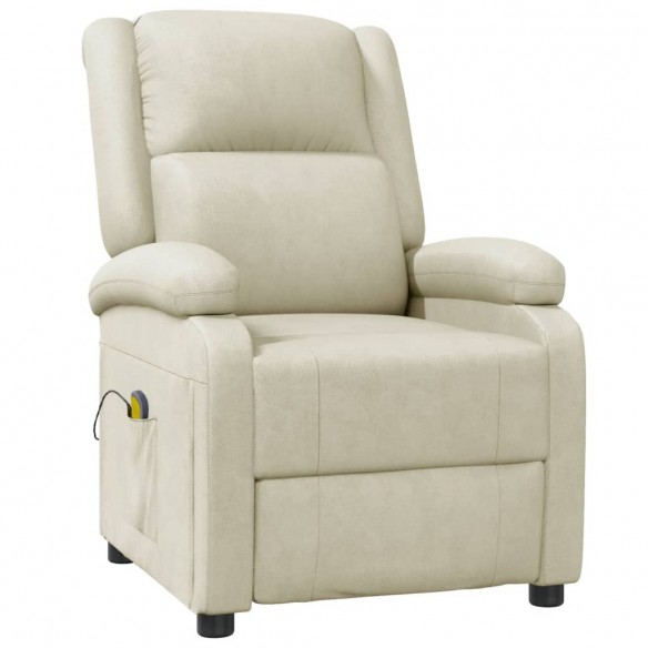 Fauteuil de massage Crème Similicuir