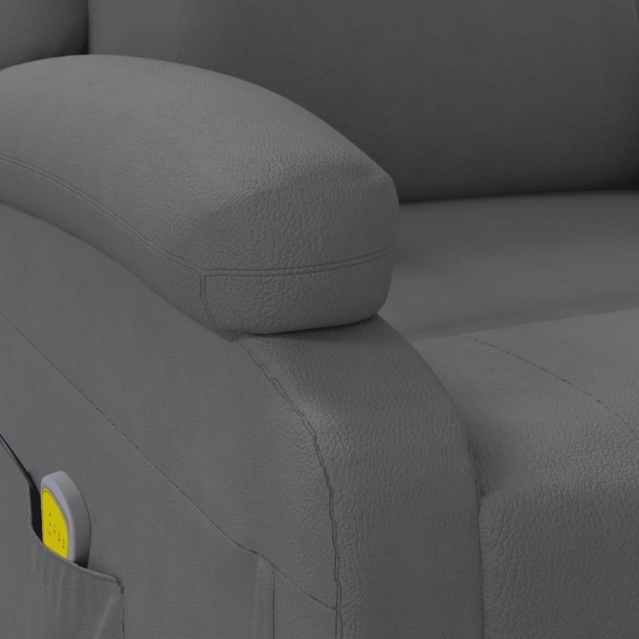 Fauteuil de massage Anthracite Similicuir