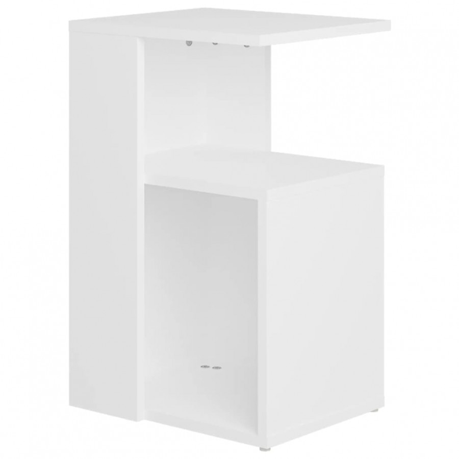 Table d'appoint Blanc 36x30x56 cm Aggloméré