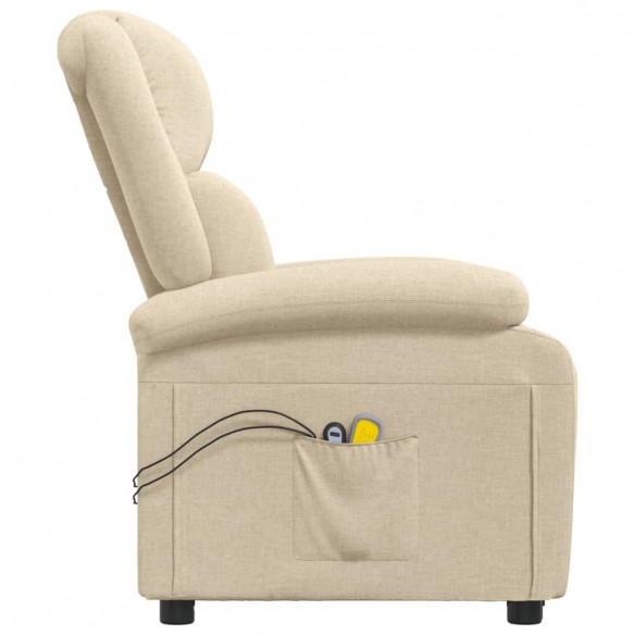 Fauteuil électrique de massage Crème Tissu