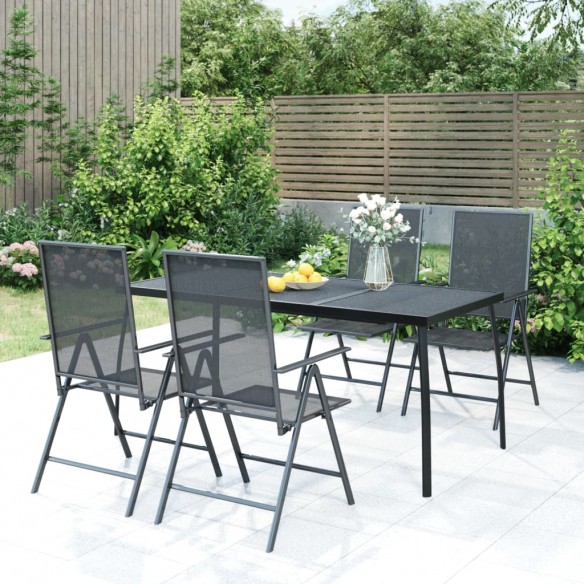 Table de jardin anthracite 165x80x72 cm Treillis d'acier