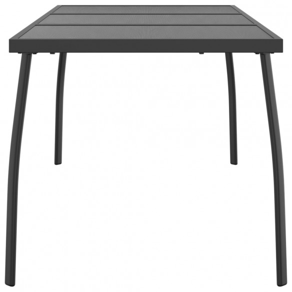 Table de jardin anthracite 165x80x72 cm Treillis d'acier