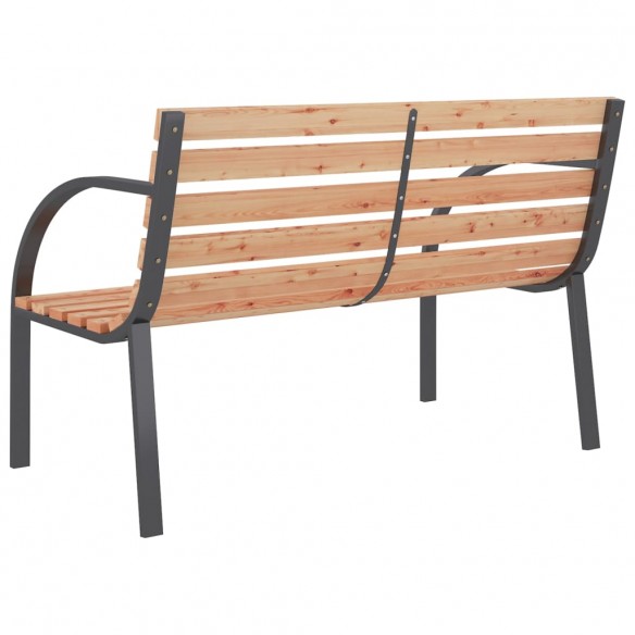 Banc de jardin 120 cm Bois et fer