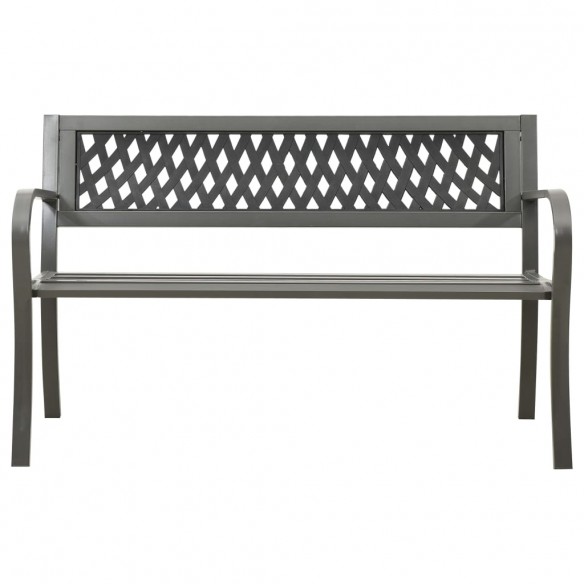 Banc de jardin 125 cm Acier Gris