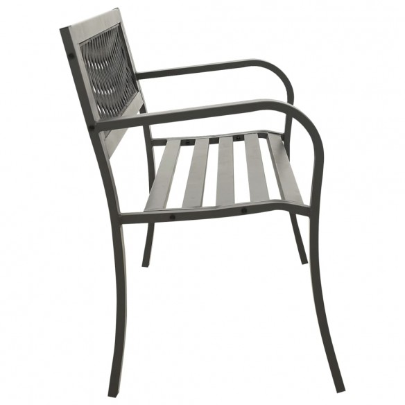 Banc de jardin 125 cm Acier Gris