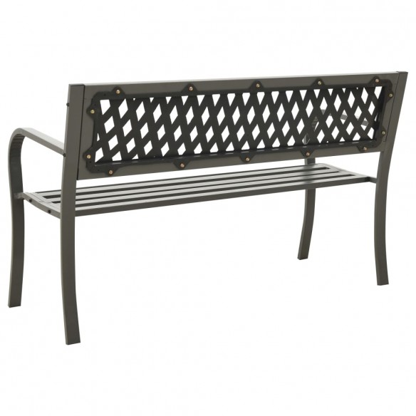 Banc de jardin 125 cm Acier Gris