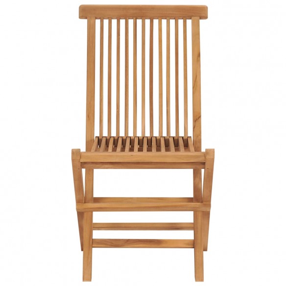 Chaises de jardin pliables 2 pcs Bois de teck massif