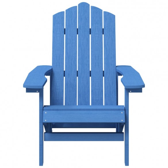 Chaise de jardin Adirondack avec table PEHD Bleu aqua