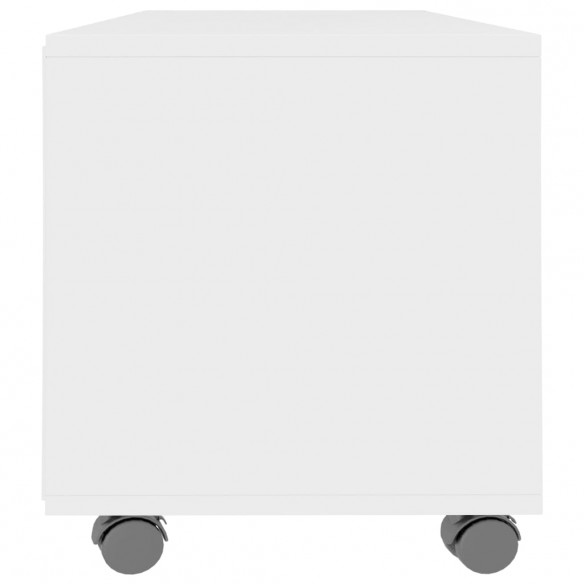 Meuble TV avec roulettes Blanc 90x35x35 cm Bois d'ingénierie